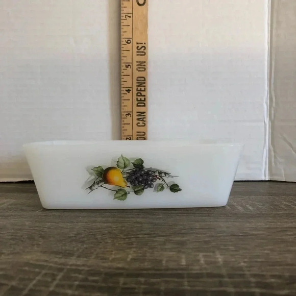 Vtg Arcopal Fruits Butter  Dish - Picture 9 of 9